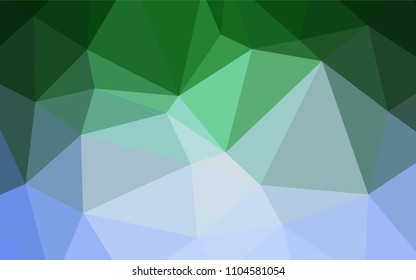 Light Blue, Green vector low poly texture. Geometric illustration in Origami style with gradient.  A completely new template for your business design.