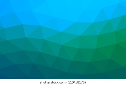 Light Blue, Green vector low poly low poly. Colorful abstract illustration with gradient. The elegant pattern can be used as part of a brand book.