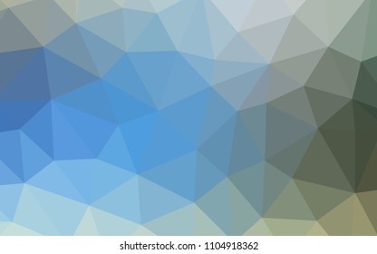 Light Blue, Green vector low poly layout. Shining colorful illustration with triangles. Triangular pattern for your design.