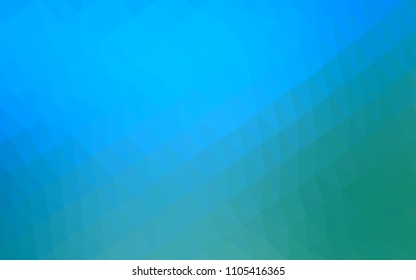 Light Blue, Green vector low poly cover. A vague abstract illustration with gradient. Brand new style for your business design.