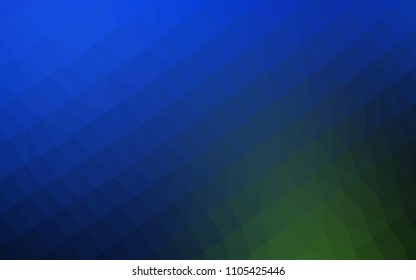 Light Blue, Green vector low poly template. Geometric illustration in Origami style with gradient.  A new texture for your design.
