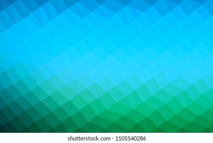 Light Blue, Green vector low poly cover. Creative illustration in halftone style with gradient. The template can be used as a background for cell phones.