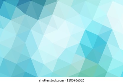 Light Blue, Green vector low poly texture. Polygonal abstract illustration with gradient. Brand-new style for your business design.