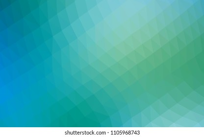 Light Blue, Green vector low poly cover. Modern geometrical abstract illustration with gradient. The polygonal design can be used for your web site.