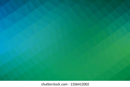 Light Blue, Green vector low poly layout. Colorful abstract illustration with gradient. The best triangular design for your business.