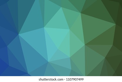 Light Blue, Green vector low poly layout. Colorful illustration in polygonal style with gradient. Brand new design for your business.