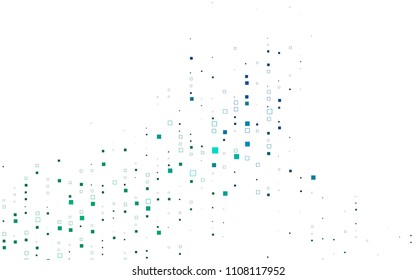 Light Blue, Green vector low poly background. A sample with a polygonal design. Illustration in polygonal style with repeating squares