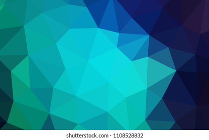 Light Blue, Green vector low poly layout. Elegant bright polygonal illustration with gradient. Pattern for a brand book's backdrop.