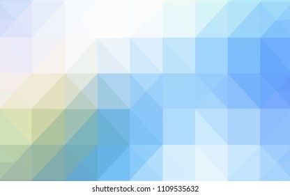 Light Blue, Green vector low poly texture. Colorful illustration in polygonal style with gradient. Pattern for a brand book's backdrop.