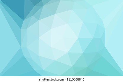 Light Blue, Green vector low poly layout with a diamond. Shining colorful illustration with triangles. A completely new design for your leaflet.