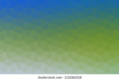Light Blue, Green vector low poly cover. Shining colorful illustration with triangles. A completely new design for your leaflet.