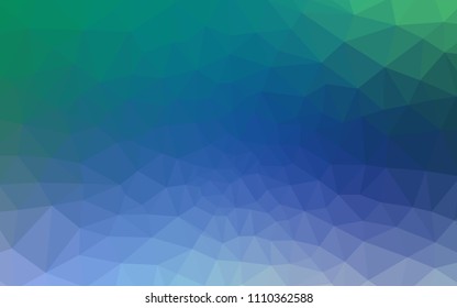 Light Blue, Green vector low poly texture. Elegant bright polygonal illustration with gradient. Template for cell phone's backgrounds.