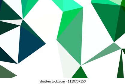 Light Blue, Green vector low poly cover. Colorful abstract illustration with triangles. Polygonal design for your web site.