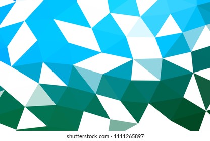 Light Blue, Green vector low poly low poly. An elegant bright illustration with gradient. The elegant pattern can be used as part of a brand book.