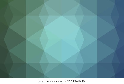 Light Blue, Green vector low poly cover. Creative geometric illustration in Origami style with gradient. The template for cell phone's backgrounds.