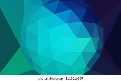 Light Blue, Green vector low poly layout with a diamond. Polygonal illustration, which consists of triangles. New template for your brand book.