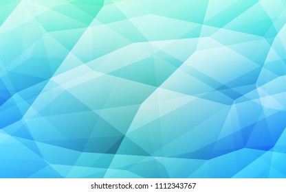Light Blue, Green vector low poly layout. Creative geometric illustration in Origami style with gradient. New template for your brand book.