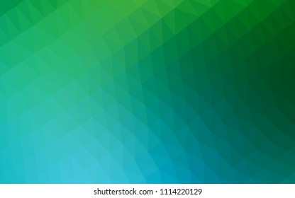 Light Blue, Green vector low poly cover. Creative illustration in halftone style with gradient. The completely new template can be used for your brand book.