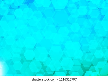 Light Blue, Green vector low poly background. Colorful illustration in abstract style with gradient. The best hexagonal design for your business.