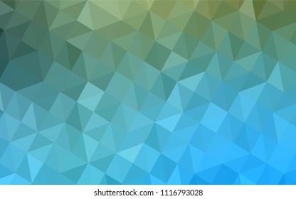 Light Blue, Green vector low poly cover. Geometric illustration in Origami style with gradient.  Triangular pattern for your design.