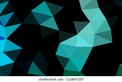 Light Blue, Green vector low poly low poly. Geometric illustration in Origami style with gradient.  Brand new design for your business.