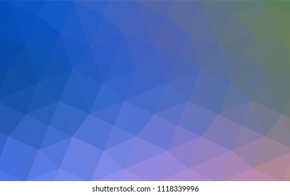 Light Blue, Green vector low poly cover. A sample with polygonal shapes. The best triangular design for your business.