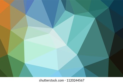 Light Blue, Green vector low poly layout. Glitter abstract illustration with an elegant design. The template for cell phone's backgrounds.