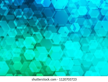 Light Blue, Green vector low poly template. Glitter abstract illustration with an elegant design. Brand new style for your business design.