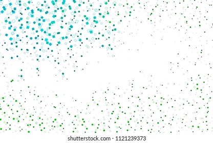 Light Blue, Green vector low poly background. A sample with a polygonal design. Illustration in polygonal style with repeating squares