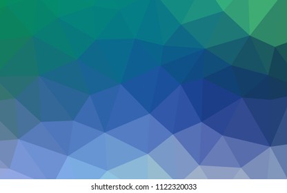 Light Blue, Green vector low poly texture. Polygonal abstract illustration with gradient. Brand new style for your business design.