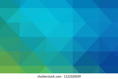 Light Blue, Green vector low poly texture. Creative geometric illustration in Origami style with gradient. Textured pattern can be used as a background.