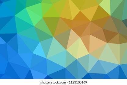 Light Blue, Green vector low poly texture. Elegant bright polygonal illustration with gradient. Pattern for a brand book's backdrop.