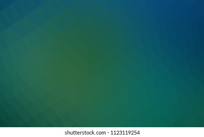Light Blue, Green vector low poly pattern. Creative illustration in halftone style with gradient. The best triangular design for your business.