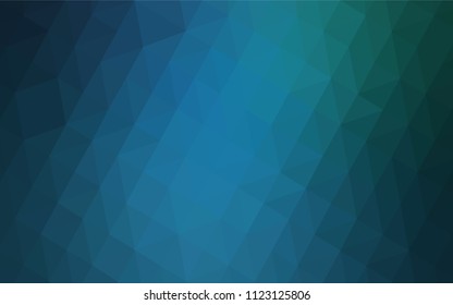 Light Blue, Green vector low poly cover. Creative illustration in halftone style with triangles. Best triangular design for your business.
