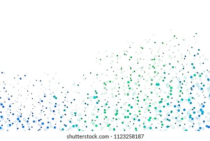 Light Blue, Green vector low poly background. A sample with a polygonal design. Illustration in polygonal style with repeating squares
