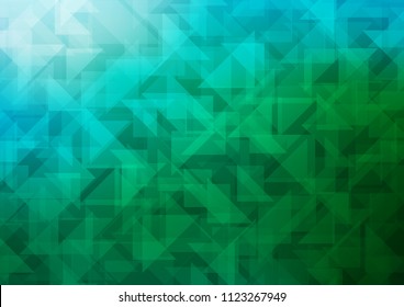 Light Blue, Green vector low poly layout. Geometric illustration in Origami style with gradient.  A new texture for your design.