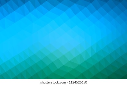 Light Blue, Green vector low poly cover. Colorful illustration in abstract style with gradient. The textured pattern can be used for background.