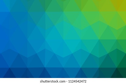 Light Blue, Green vector low poly texture. Polygonal abstract illustration with gradient. Brand new style for your business design.