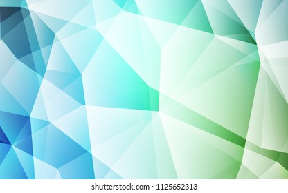 Light Blue, Green vector low poly cover. Polygonal abstract illustration with gradient. A new texture for your web site.