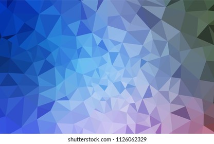 Light Blue, Green vector low poly layout. Creative illustration in halftone style with triangles. Brand new style for your business design.