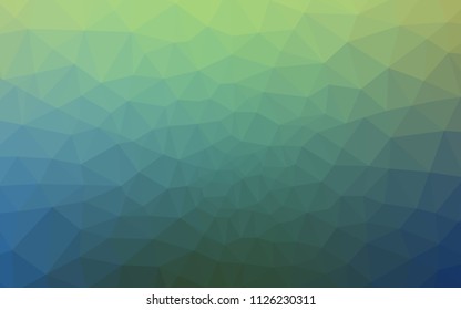 Light Blue, Green vector low poly texture. Shining polygonal illustration, which consist of triangles. Template for cell phone's backgrounds.