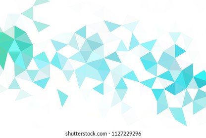 Light Blue, Green vector low poly texture. A sample with polygonal shapes. Completely new template for your banner.