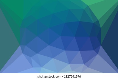 Light Blue, Green vector low poly layout with a diamond. Elegant polygonal illustration with gradient. Best triangular design for your business.