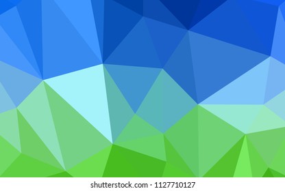 Light Blue, Green vector low poly layout. Polygonal abstract illustration with gradient. Pattern for a brand book's backdrop.