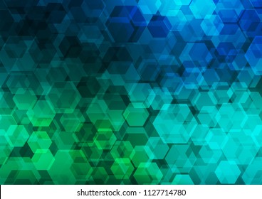 Light Blue, Green vector low poly pattern. Brand new colored illustration in blurry style with gradient. Brand new design for your business.
