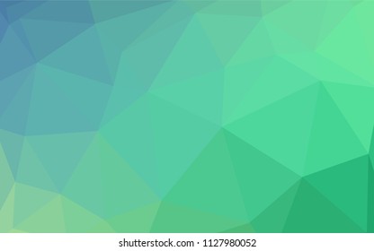 Light Blue, Green vector low poly texture. Elegant bright polygonal illustration with gradient. Completely new template for your banner.