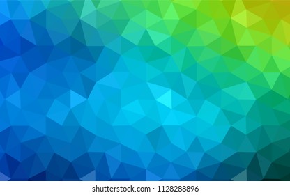 Light Blue, Green vector low poly layout. Colorful abstract illustration with triangles. Brand new style for your business design.