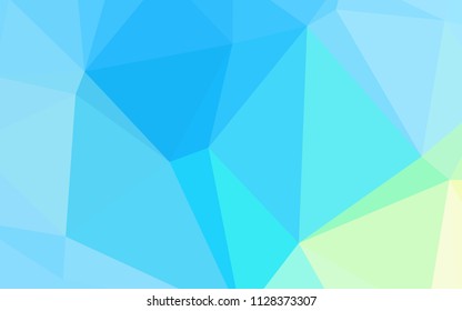 Light Blue, Green vector low poly layout. Colorful illustration in polygonal style with gradient. The polygonal design can be used for your web site.