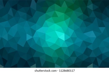 Light Blue, Green vector low poly layout. A sample with polygonal shapes. Template for cell phone's backgrounds.
