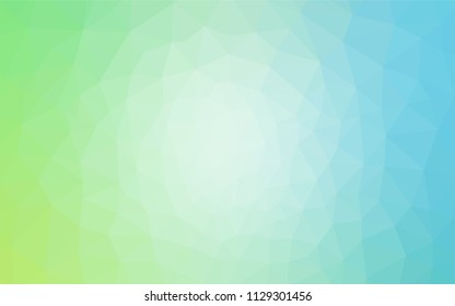 Light Blue, Green vector low poly texture. A sample with polygonal shapes. Completely new template for your banner.